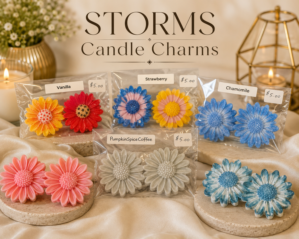 Hand poured, beautiful Candle Charms.
