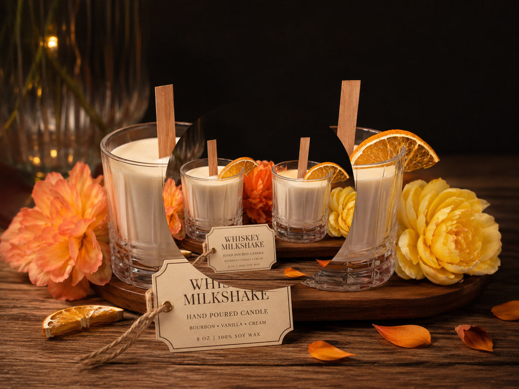 Old Fashioned Whiskey or Rum Candles