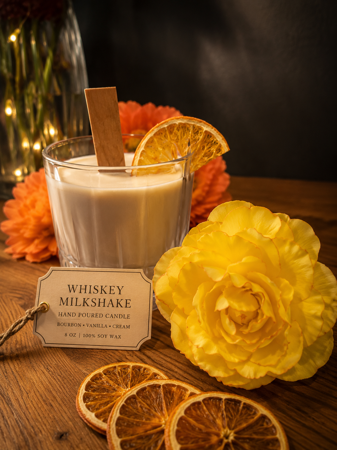 Old Fashioned Whiskey or Rum Candles