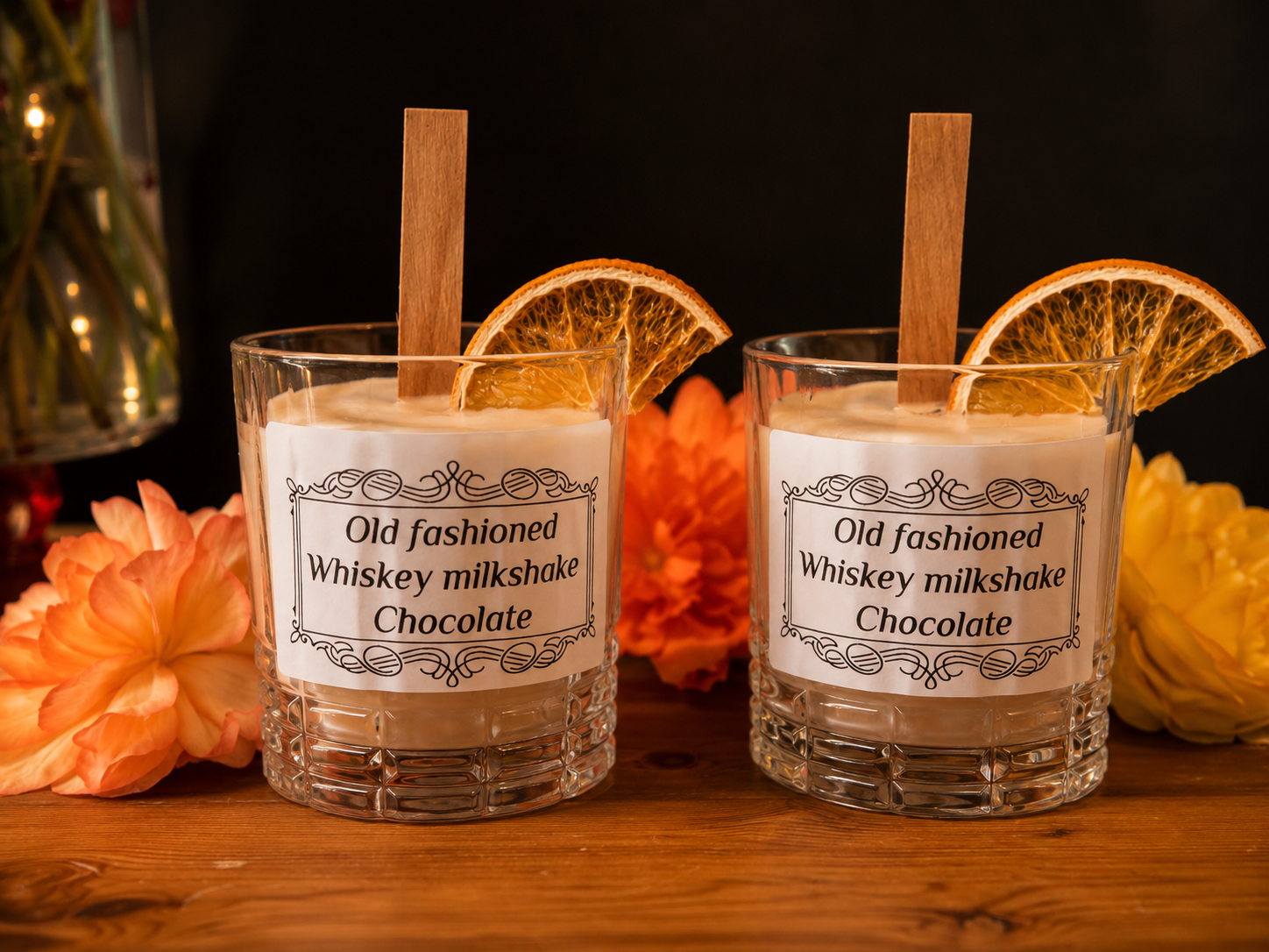 Old Fashioned Whiskey or Rum Candles